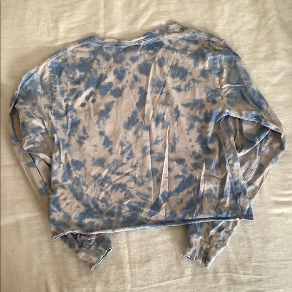 PINK Cropped Cut Off Tye Dye Shirt - Picture 2 of 4